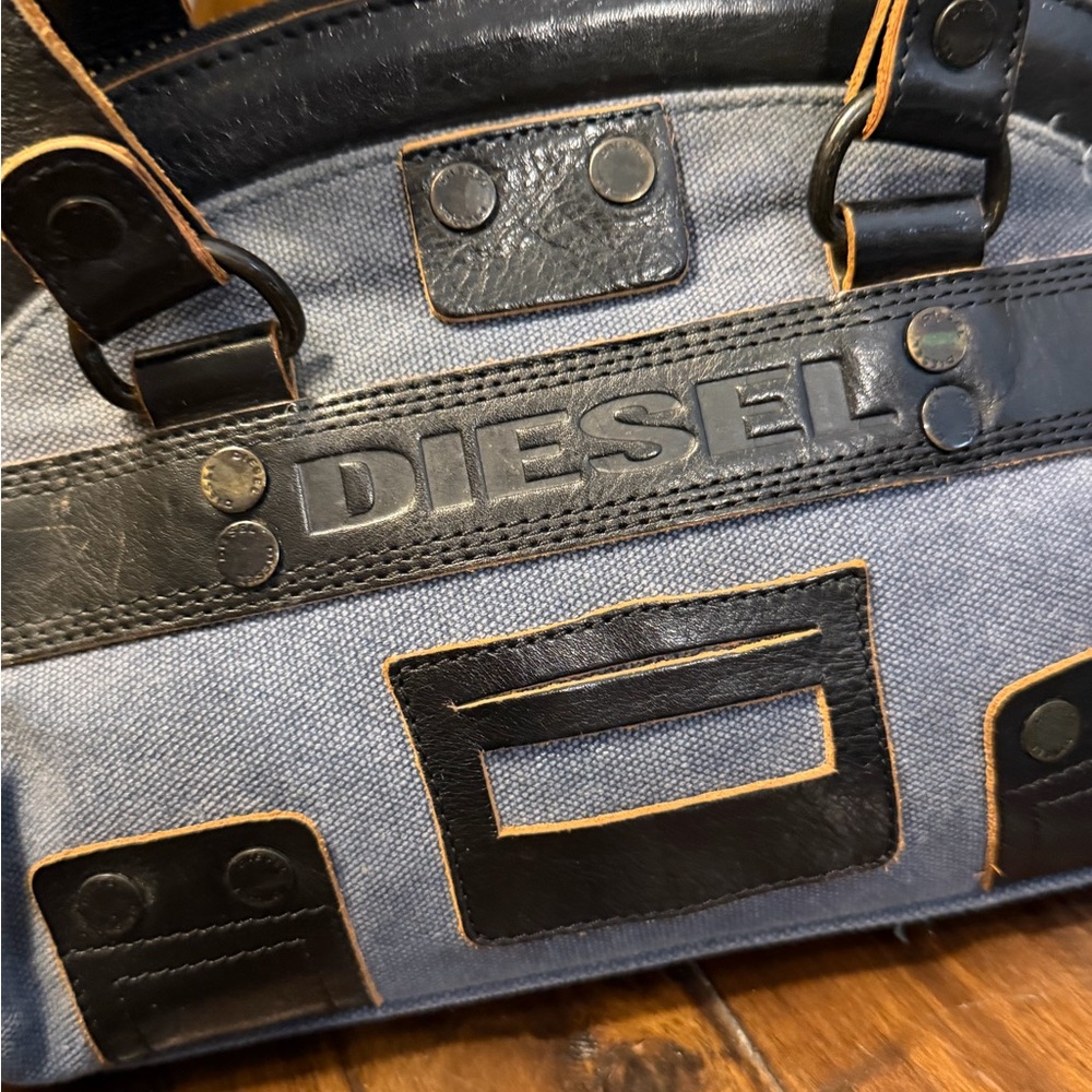 Vintage 90’s Diesel Canvas & Leather Mini Bag - Picture 2 of 12